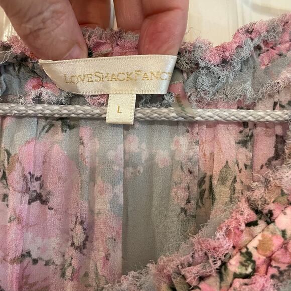 LoveShackFancy Popover Floral Mini Dress - Picture 3 of 16